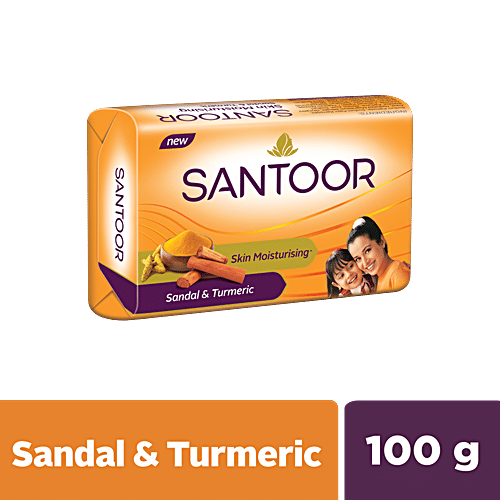 Santoor Skin Moisturising Sandal & Turmeric Bathing Soap,