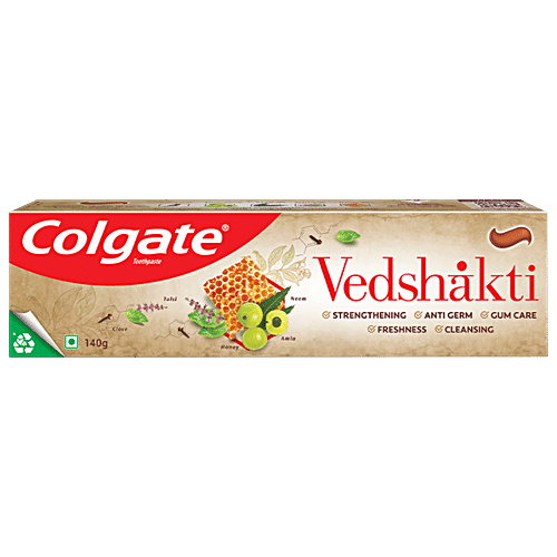 Colgate Vedshakti Toothpaste - With Neem, Clove & Honey, 140 g