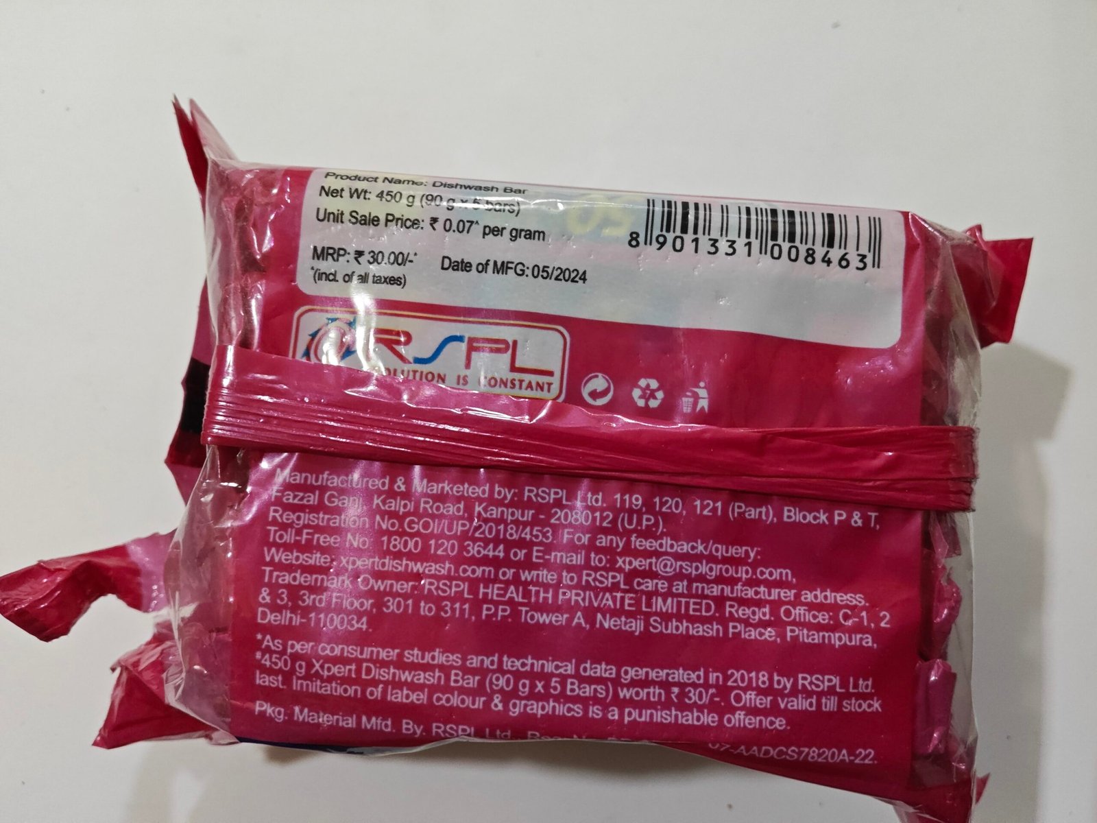 Xpert bar dishwasher 90g