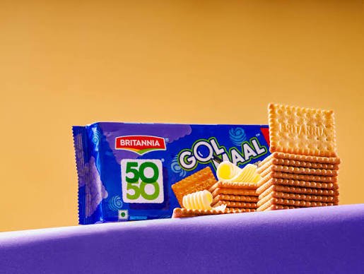 Britannia 50-50 Biscuits Sweet and Salty Delight