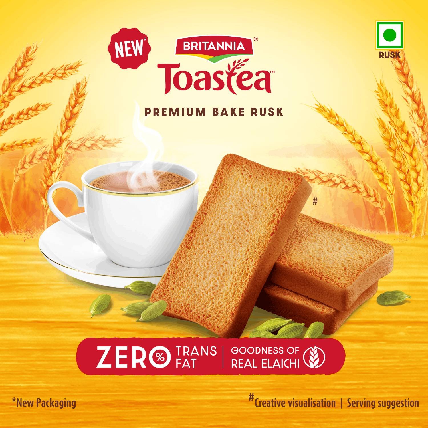 BRITANNIA Toastea Premium Elaichi Rusk (183 g